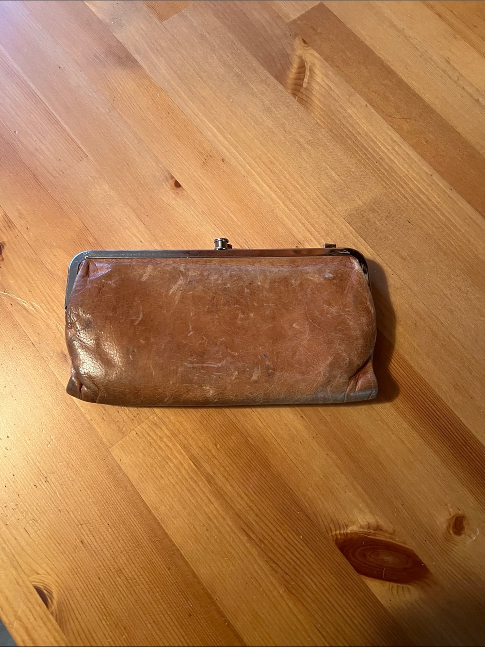 Classic Brown Leather Women's Clutch Wallet